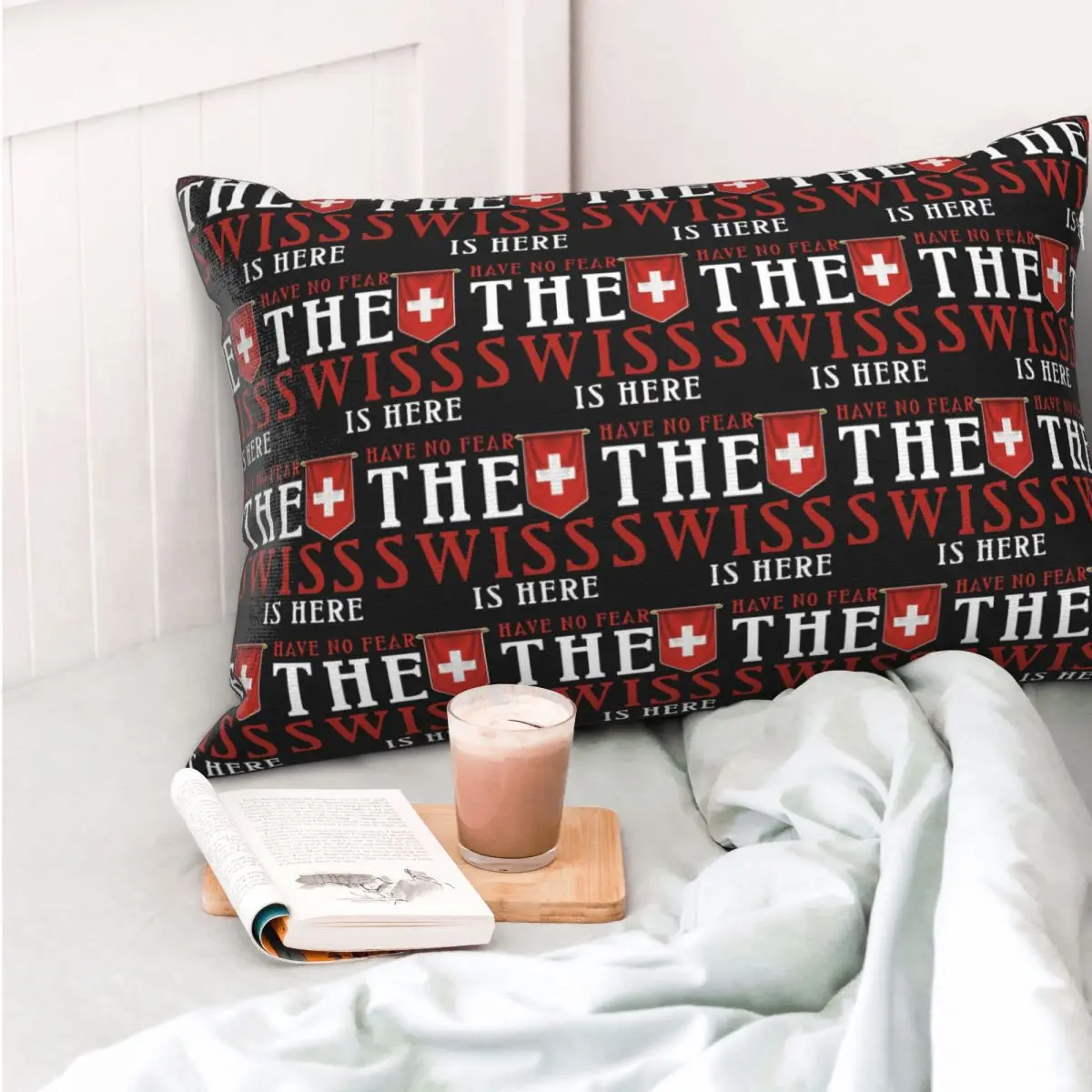 

Swiss Switzerland Flag Rectangle Pillowcase Cushion Cover Decorative Bedroom Bed Home Comfort Throw Pillow