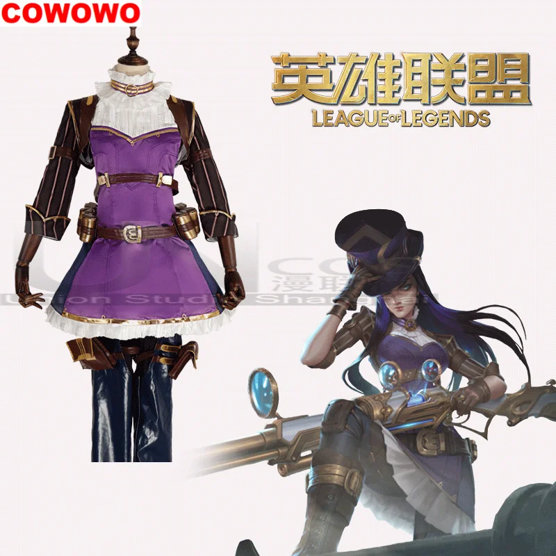 COWOWO Anime Lol  Caitlyn Subdue Cosplay Costume Cos Game Anime Party Uniform Hallowen Play Role Clothes Clothing