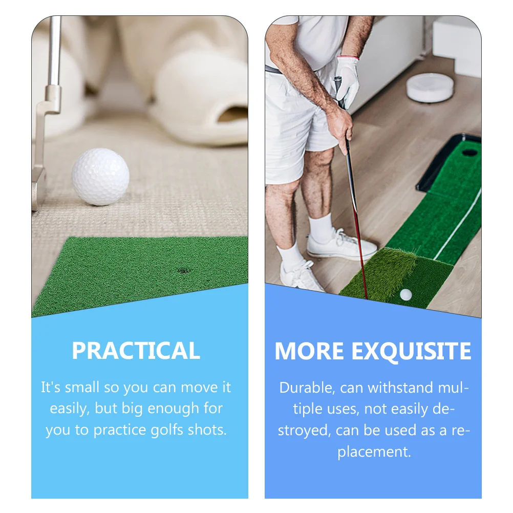 

2pcs -Turf Golfing Hitting Mat Foldable Artificial Turf Practice Rug For Home Office Backyard Chipping Mat Durable Golf