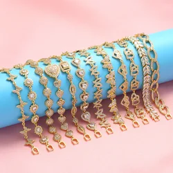 ZHUKOU NEW variety Gold color Butterfly women Bracelet heart Bracelet for Women Fashion Jewelry Wholesale VL167