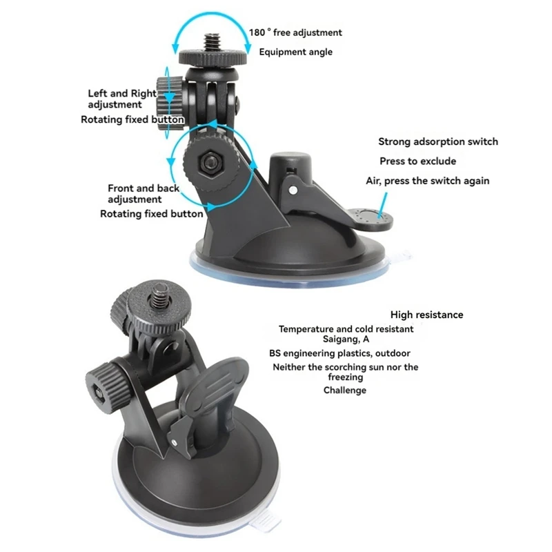 Присоска для камеры для автомобильного держателя, стеклянный держатель, монопод для экшн-камеры 360, аксессуары для экшн-камеры