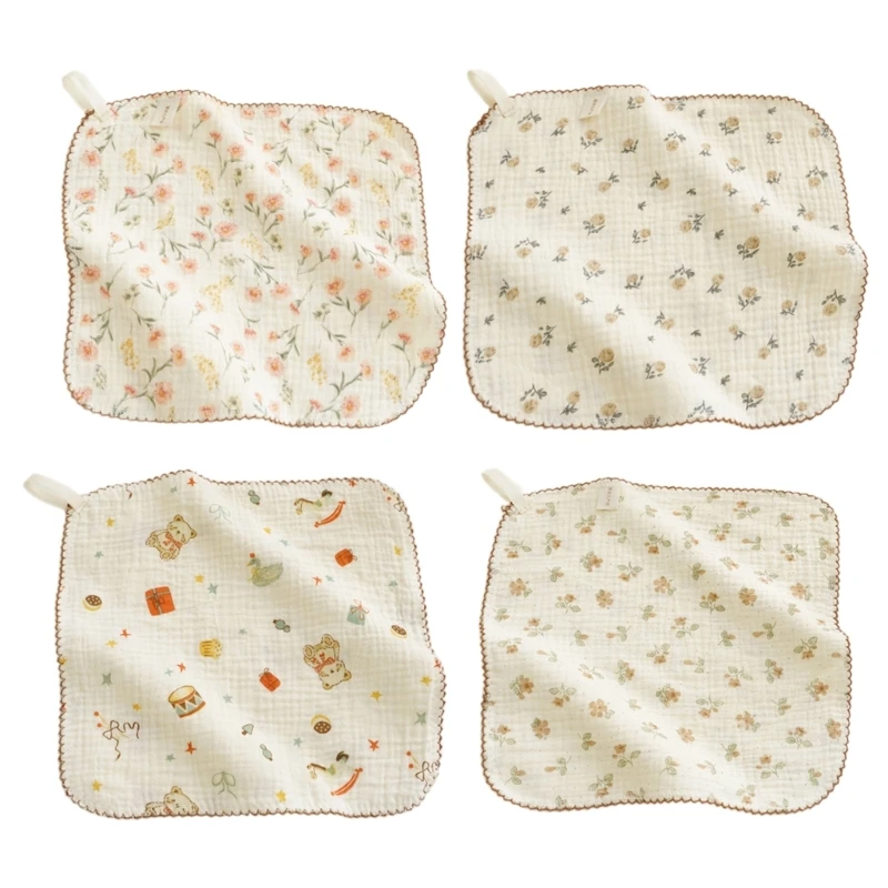 Travel friendly Burp Cloth Baby Burping Towel Lovely Pattern Newborns Washcloth Baby Bibs Essential for Everyday Care