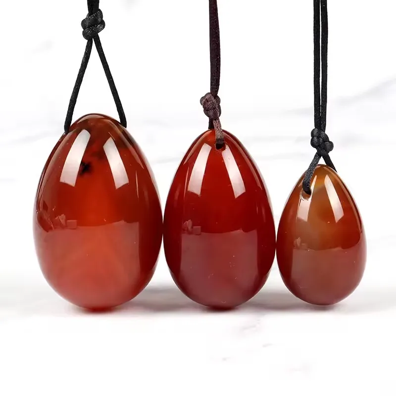 

Red Agate Yoni Egg Massage Ball Natural Crystal Jade Stone Kegel Vaginal Exercise Tool Pelvic Floor Muscle Health Care