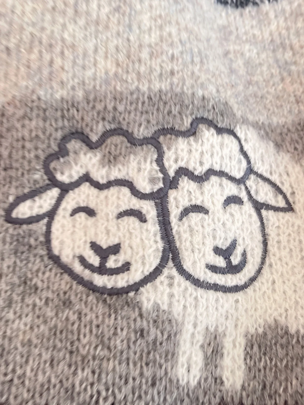 Lässiger Strickpullover, rund, Patchwork, Wollmischung, mit Bündchen, lockere Passform, Winter-Top, Damen, koreanisches SLE-Polyesterfaser