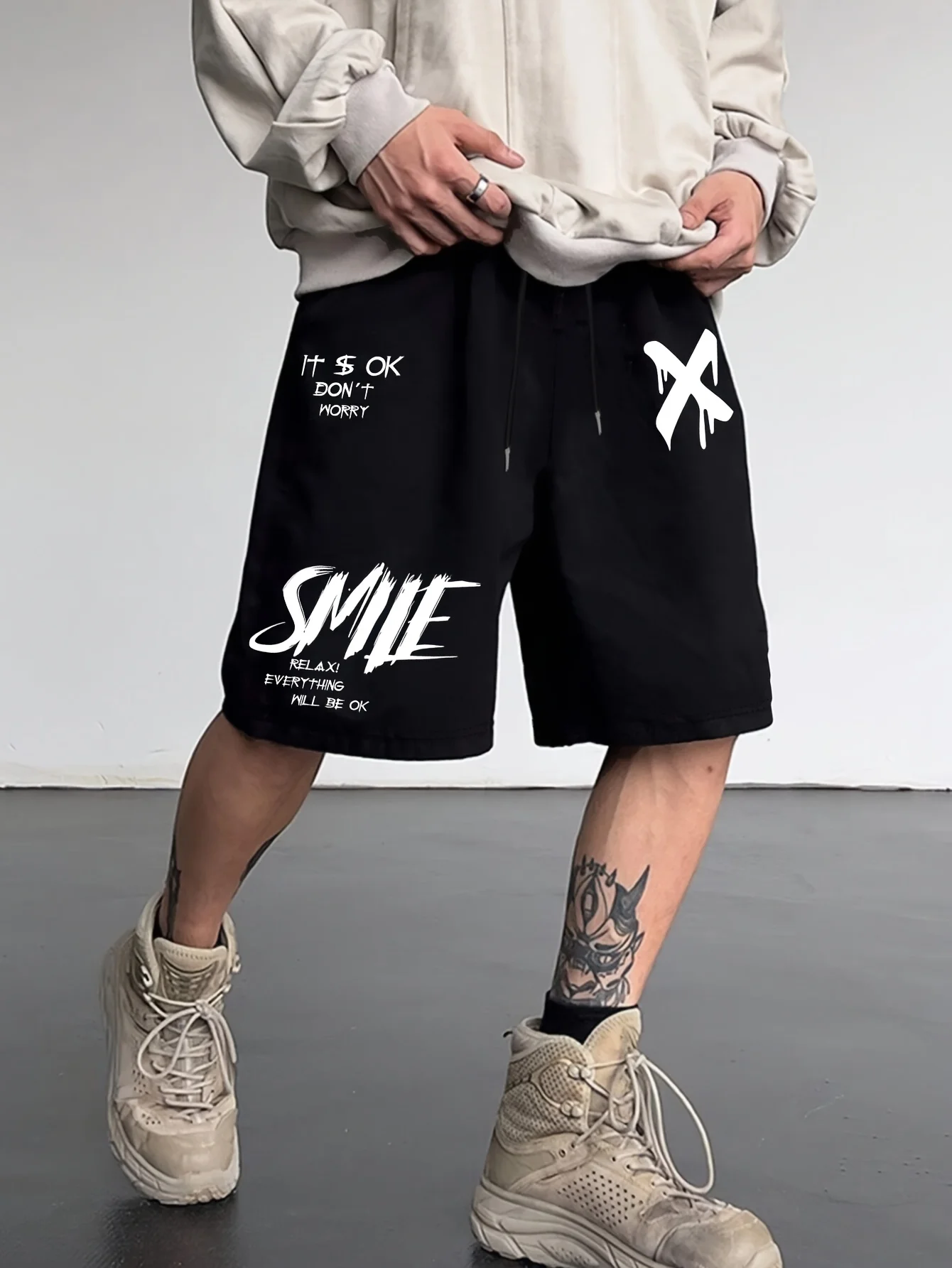 

Summer Men's Casual Letter Print Shorts Breathable Fabric Stylish Versatile Suitable for Sports and Everyday Wear