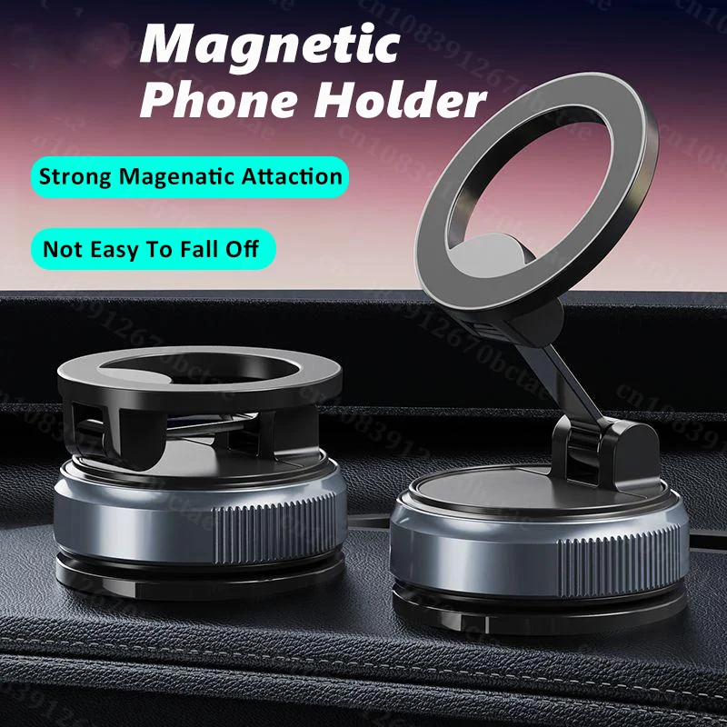 

Сильный магнитный автомобильный держатель для телефона MagSafe с ультра вакуумной присоской, крепление для телефона 360° ° Поворотный держатель для мобильного телефона, автомобильный кронштейн 2025л.