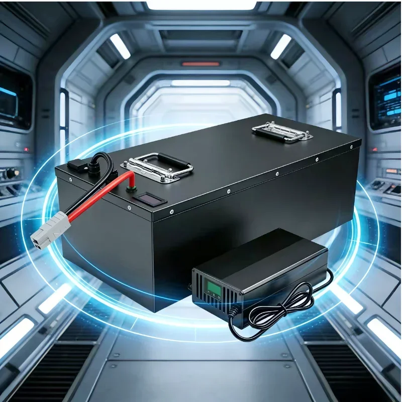 The JN 72V 50-60Ah Li-ion Battery comes with a matching charger, delivering stable power for your devices. Its premium lithium-i