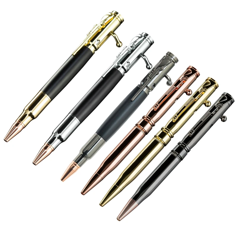 Action Pen Metal Ballpoint Pen Writing Gel Pen 1.0mm Point for Students Teacher Manager Lawyer Professor