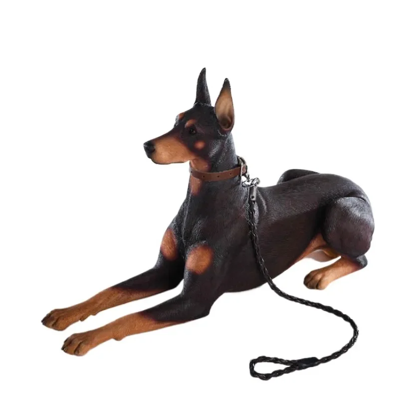 Simulation animal model soldier doll with dog Doberman hound ornament tide play figure