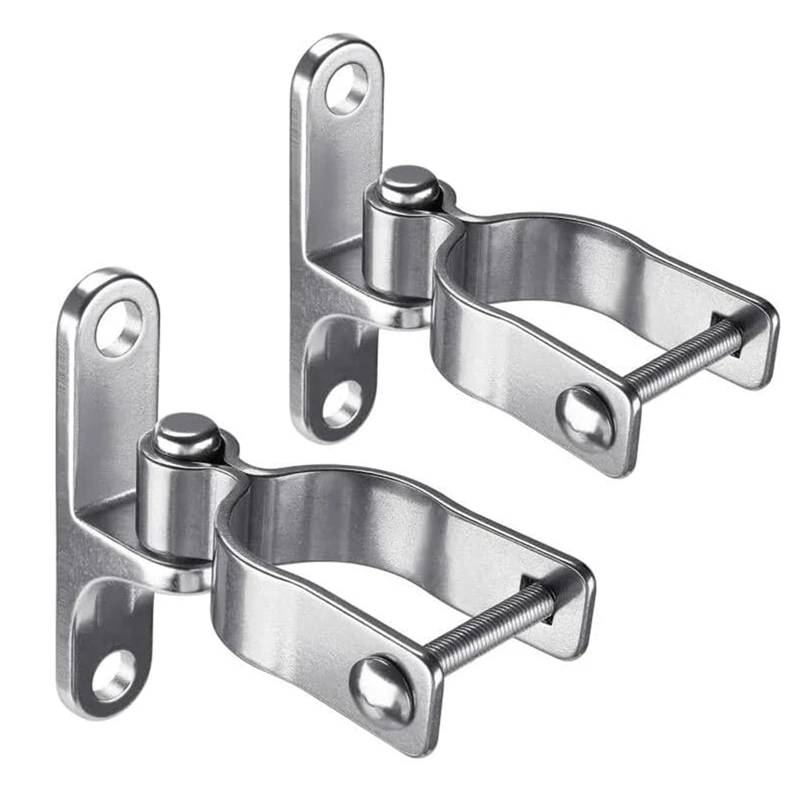 B-Est New 2-Pack Wall Mount Gate Hinge 1-3/8Inch Farm Gate Hinge, 304 Stainless Steel Tube Gate Hinge, Fence Hinge