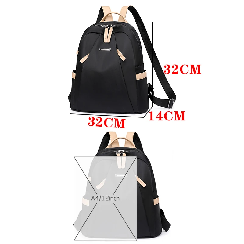 2024 Waterproof Backpacks For Woman Nylon High Capacity Backpack Lightweight Bag For Women Backpack Multi Layer Pocket SchoolBag