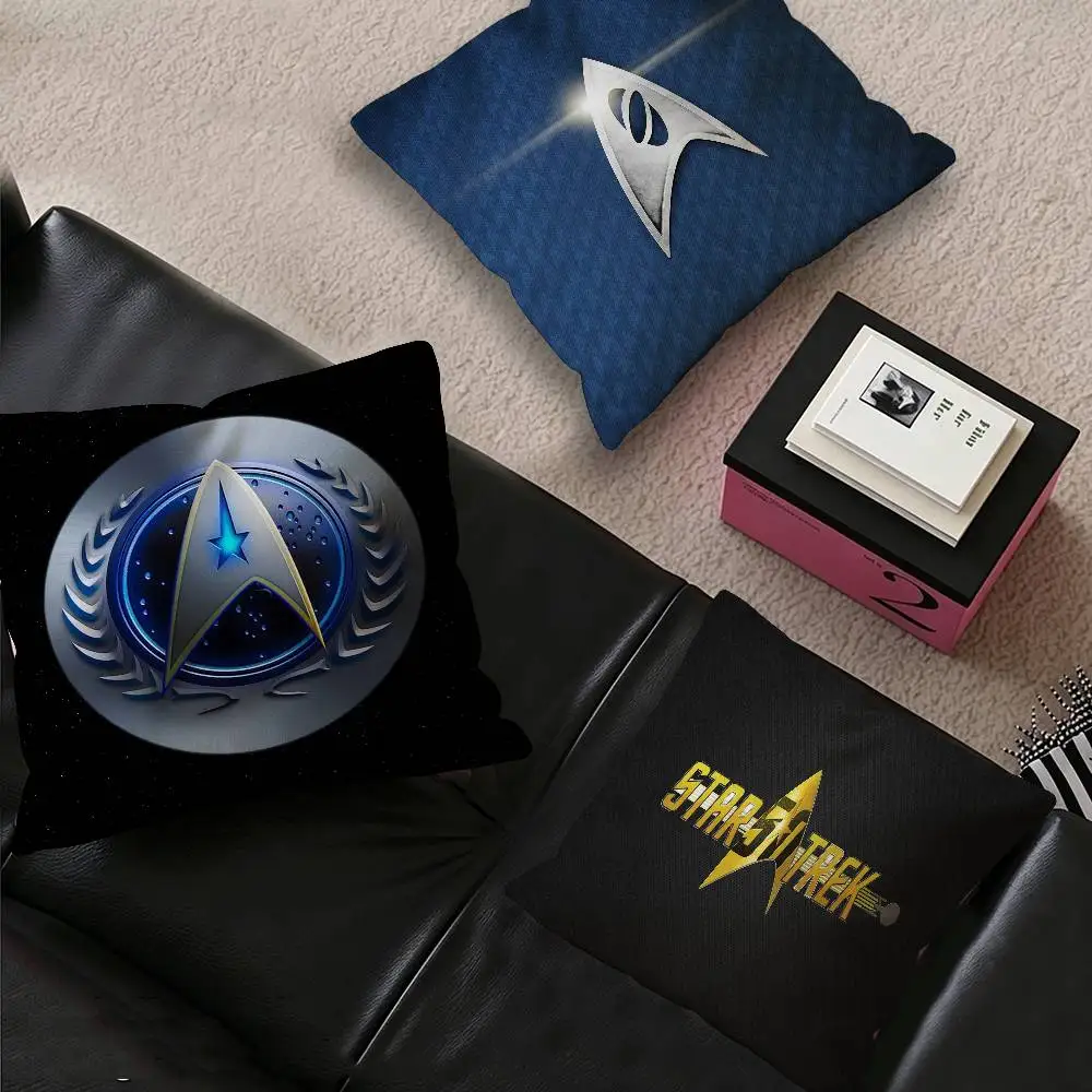 S-Star T-Trek TV Pillow Covers Cartoon Sofa Decorative Home Double-sided Printing Short Plush Cute Cushion Cover