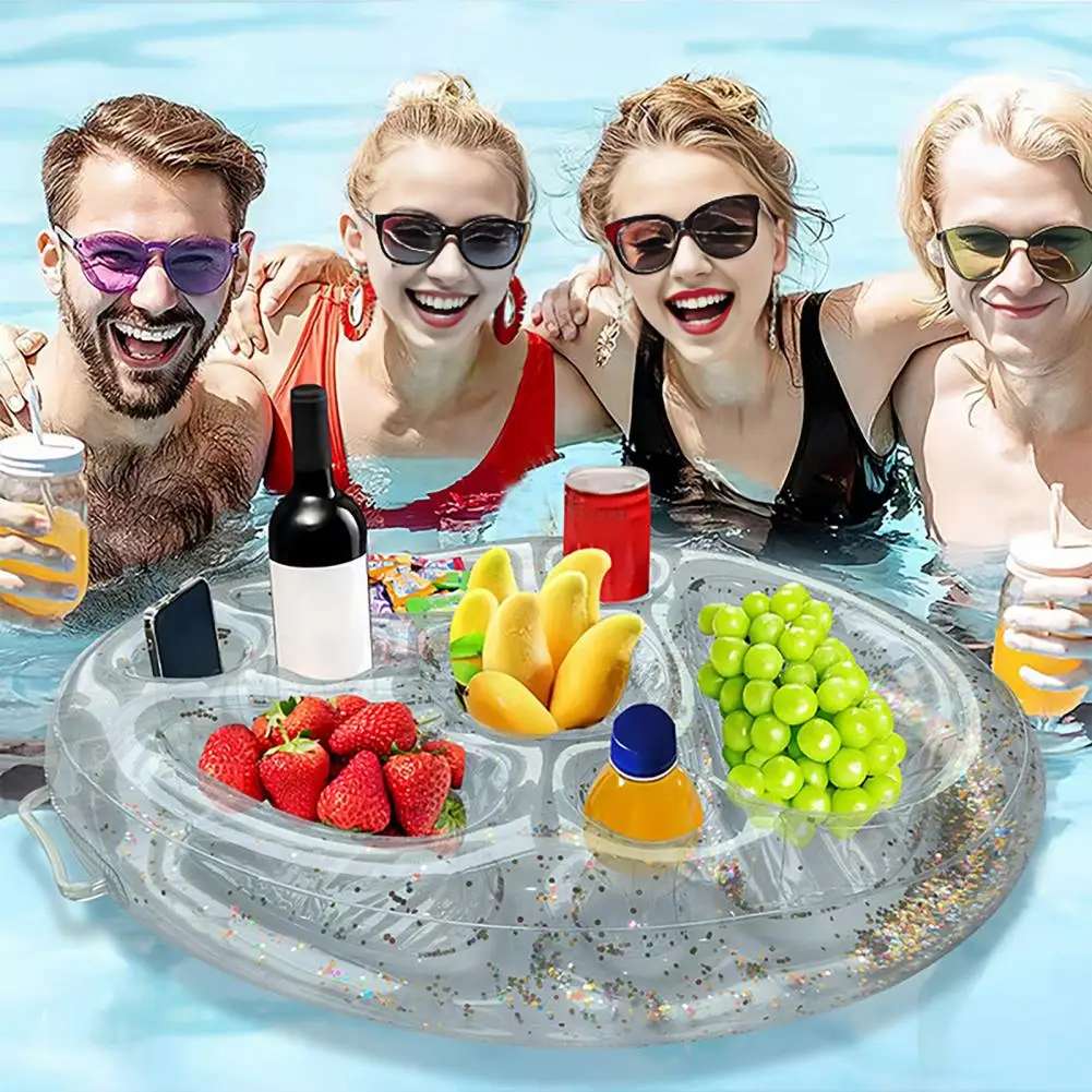 

Pool Drink Holder Capacity Floating Drink Holder for Hot Tubs Pools Reusable Beverage Float Holder for Pool Parties for Summer