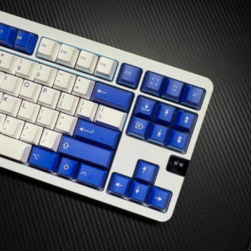 PBTfans Klein Blue R3 Custom Keycap Semi-Transparent & Solid Color Double-Shot Molding PBT & ABS Keyboard  Premium Keycap Set​