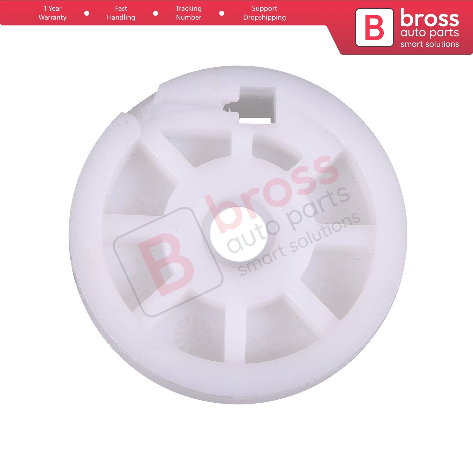 

Bross Auto Parts BWR390 Electrical Power Window Regulator Wheel Pulley Front or Rear Left Door 51892561 for Fiat Linea