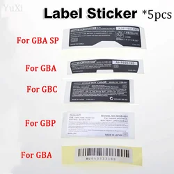 5Pcs Label Stickers for Gameboy Advance GBA SP GBP GBC Game Console Shell Serial Number Label Sticker Replacement Accessories