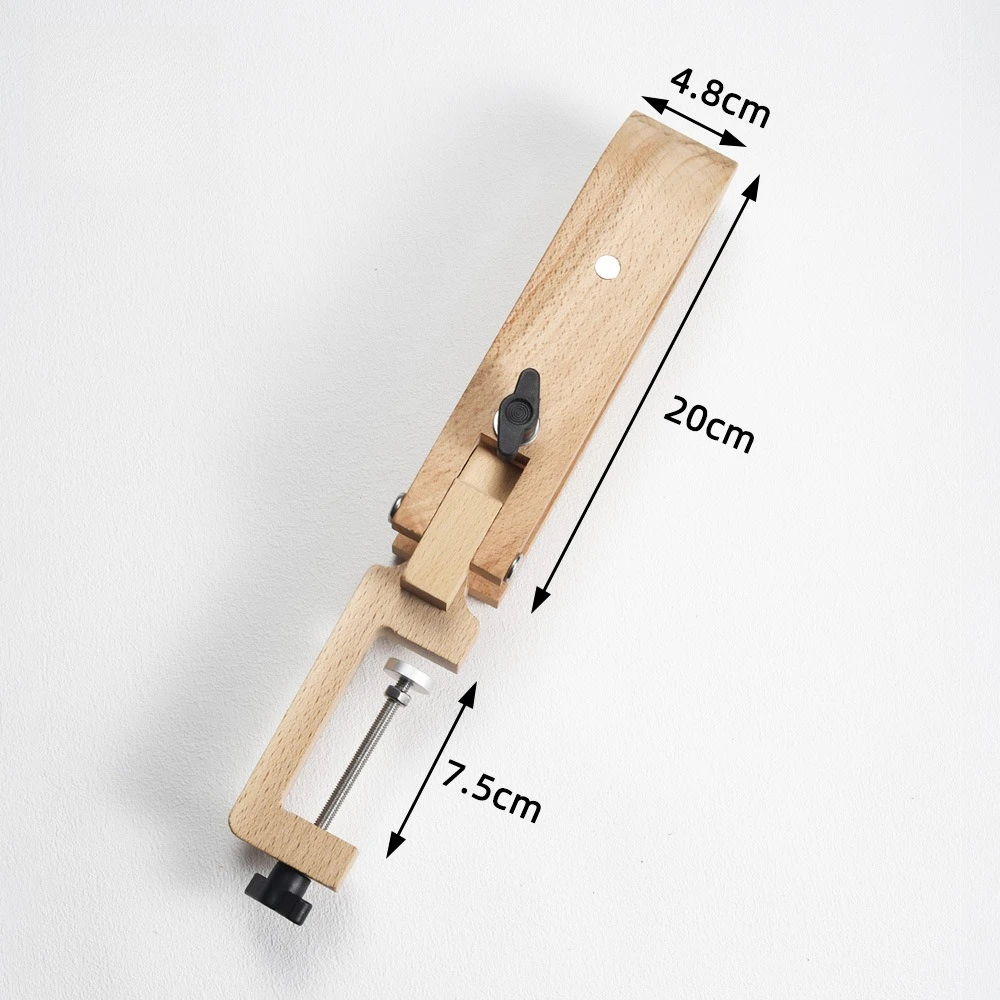 

Desktop Fixed Hand Sewn Wooden Clamp with Birch Wood and Optional Leather Stitching Fixing and Clamping Tool