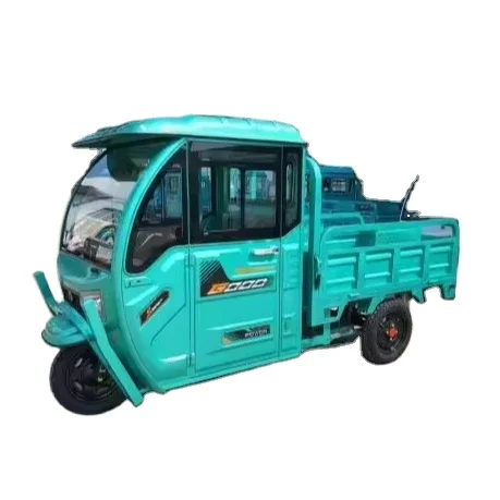 High-power Adult Electric Tricycle Half-shed Car Sheltered Rain and Shade Cargo Puller