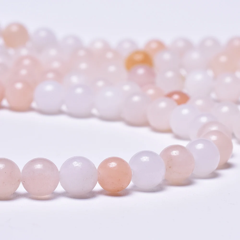 Pink Aventurine Natural Stone Beads Round Smooth Polished Gemstone Loose Beads for diy Jewelry Making Full Strand 15