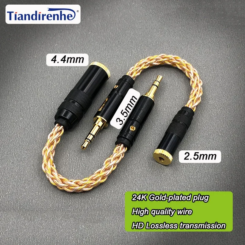 

Tiandirenhe Single crystal copper audio cable 3.5mm 2.5mm 4.4mm Male Female conversions HD lossless balanced cable For sony