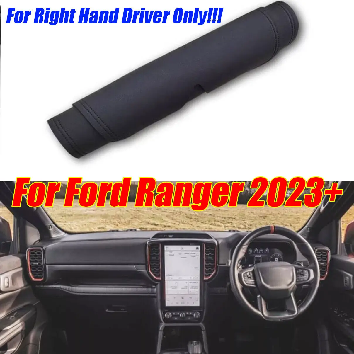 

Кожаный защитный коврик для приборной панели с правым рулем для Ford Ranger 2023+
