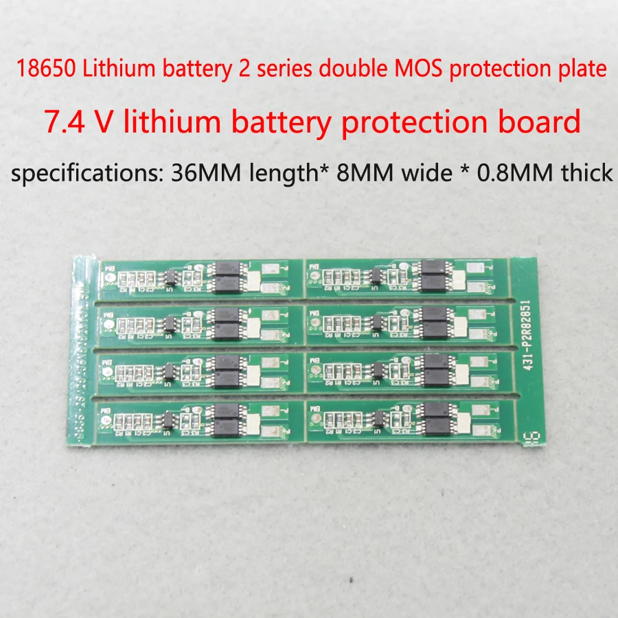 

18650 battery 7.4V battery protection plate 2 series of 18650 lithium battery pack double MOS protection plate high quality batc