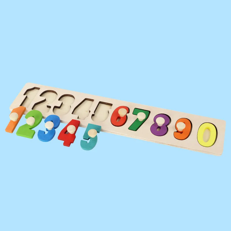 Puzzle in legno Montessori Giocattoli per bambini Forma Corrispondenza dei colori Tiragraffi a mano Bordo educativo Giocattoli per bambini Giocattoli per l'apprendimento precoce per bambini