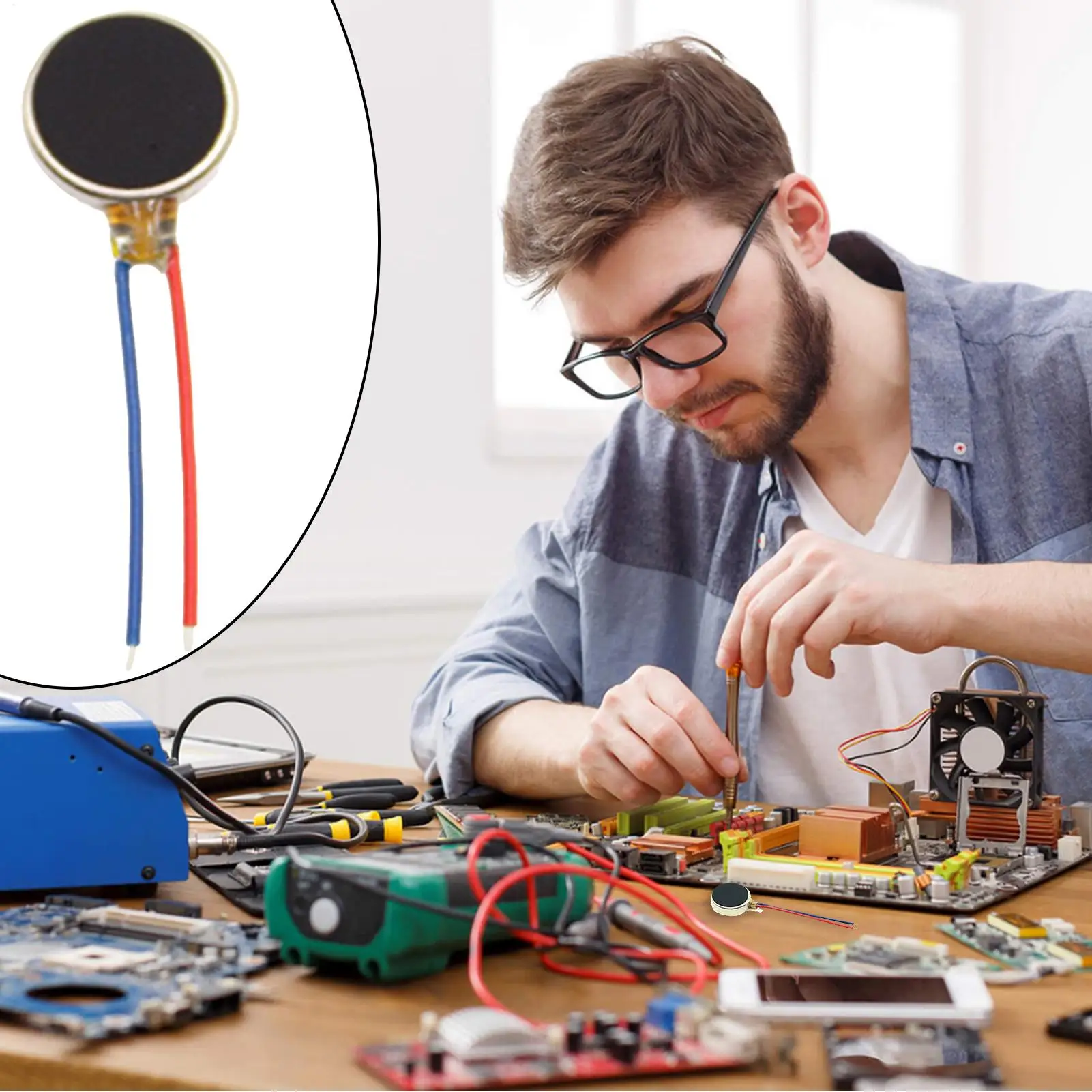 

Вибрационные двигатели, 10 шт., вибрационные двигатели постоянного тока, крошечный игровой контроллер кнопочного типа, шейкер для смартфона, электроники, пейджера, планшета