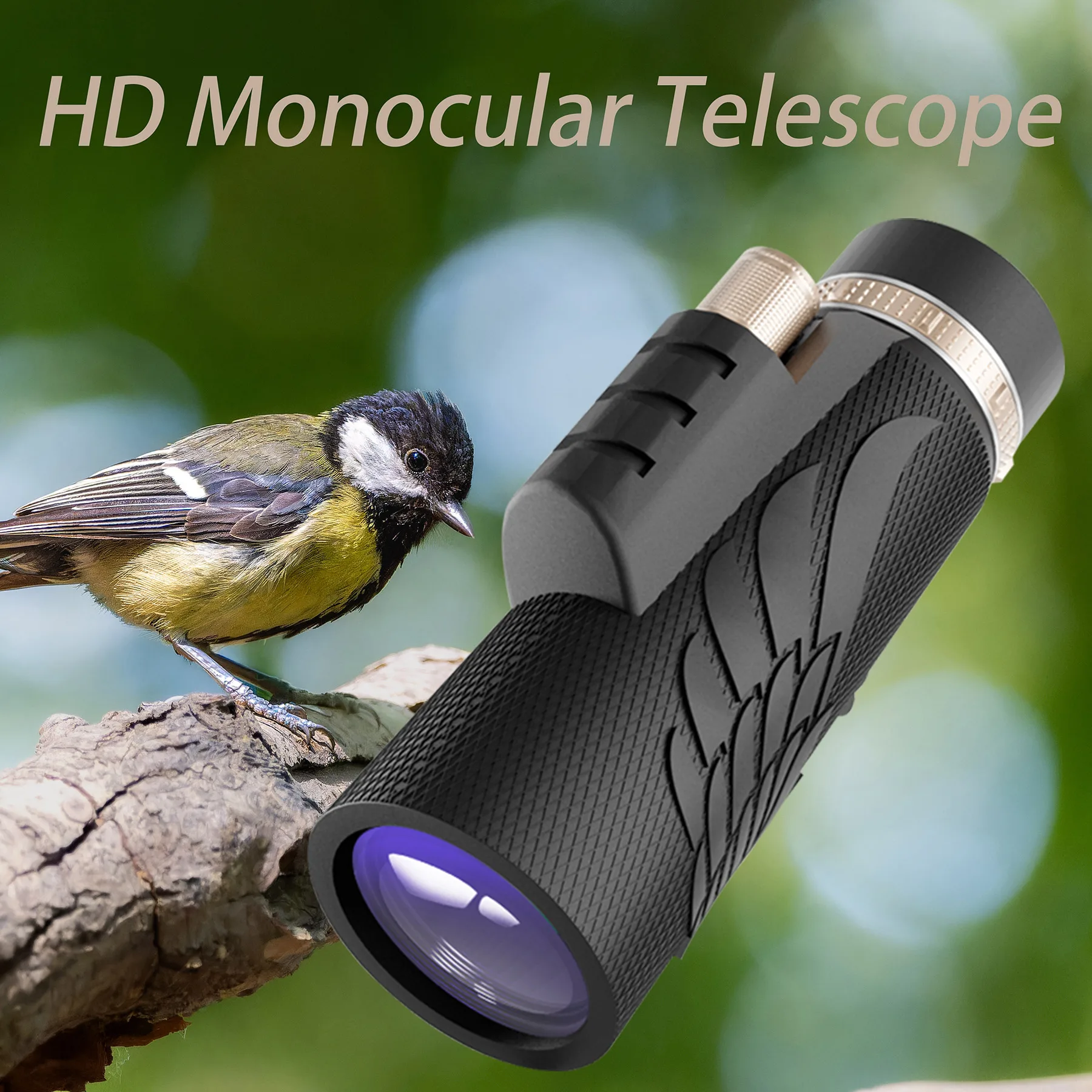 10X42 Telescope Monocular IPX4 Waterproof Bak4 Prism Long Range Powerful For Concerts Competitions Hunting Outdoor Camping