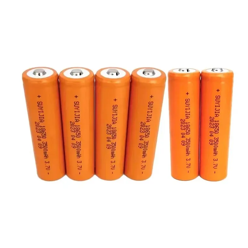 True Capacity 3.7V 18650 3500mAh Lithium Battery Rechargeable Li Ion for Handheld Fan LED Light Flashlight Screwdriver Batteries