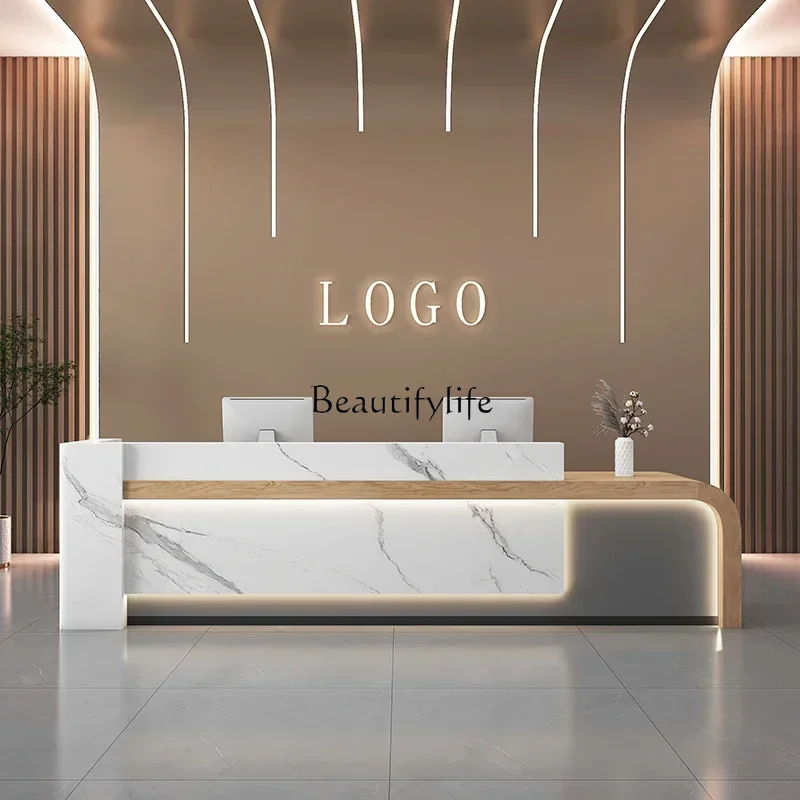 

Simple modern company, clothing store, beauty salon, checkout page, health club, training institution, reception desk