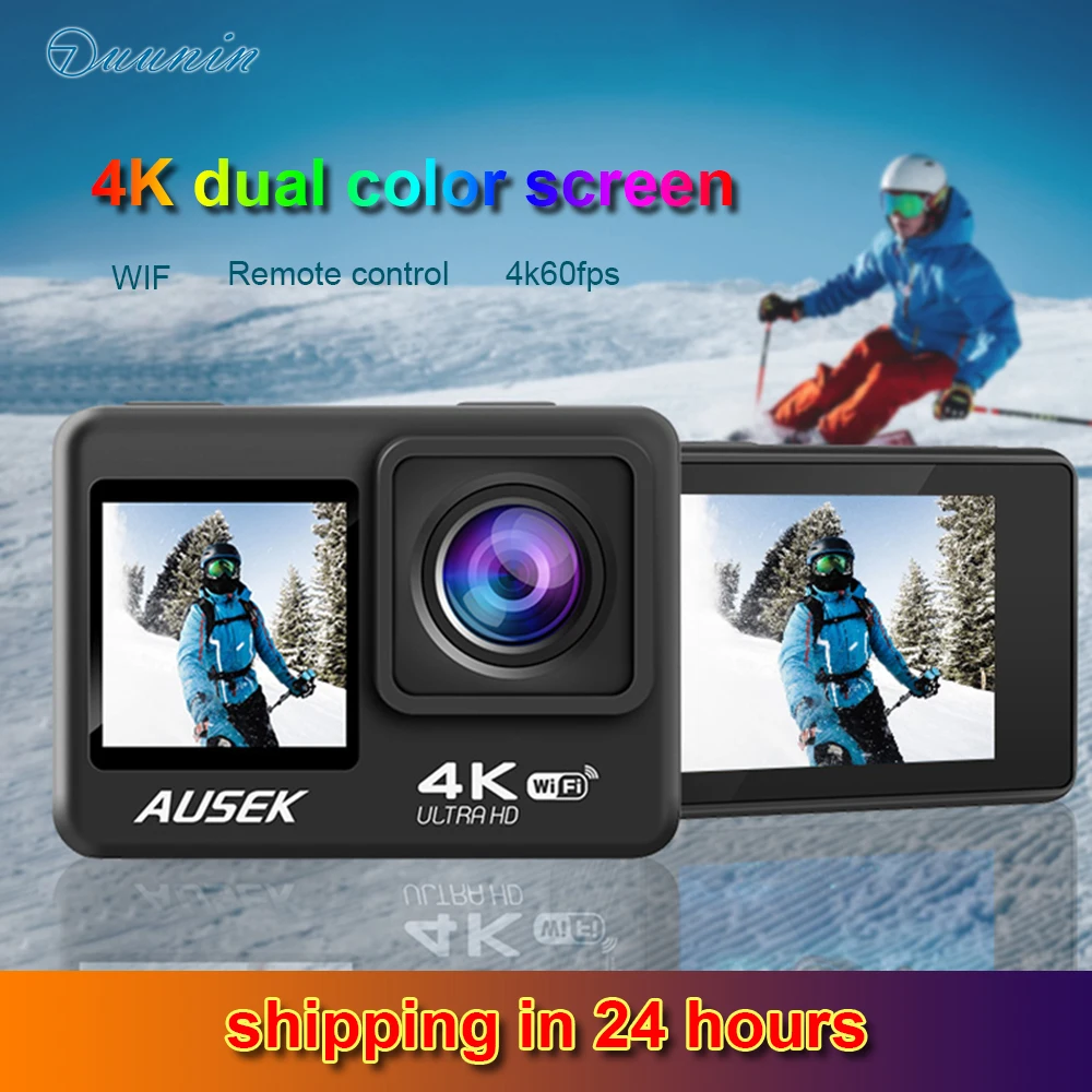 

Otuuin S60 4K 60FPS HD WIFI Remote Control Dual Screen Outside SDHC Card Infrared Aerial Photography Waterproof Sports Camera DV