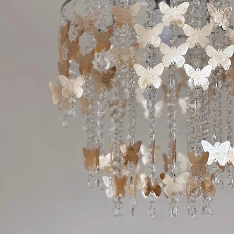 Modern Designer LED Pendant Lights Shell Crystal Chandeliers Living Room Bedroom Hotel Luxurious Indoor Decoration Hanging Lamps