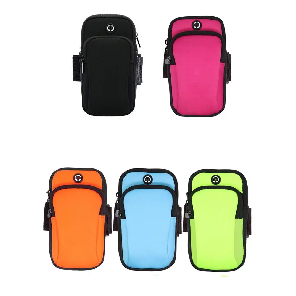 Fashion Running Wrist Bag Fitness Bag Wallet With Headphone Hole Sports Aarm Bag Small Square Bag Mobile Phone Bags Sports Bag