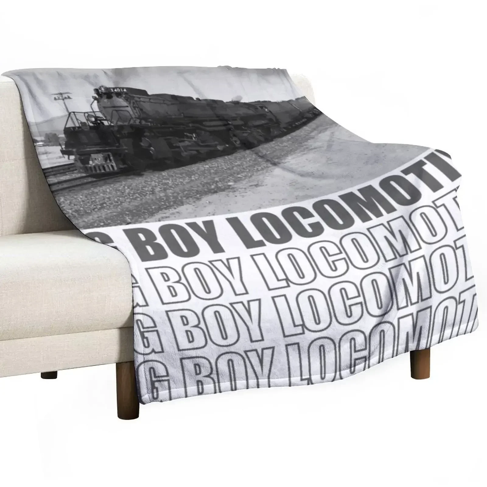 

Big Boy Locomotive Throw Blanket Bed linens Thins Blankets