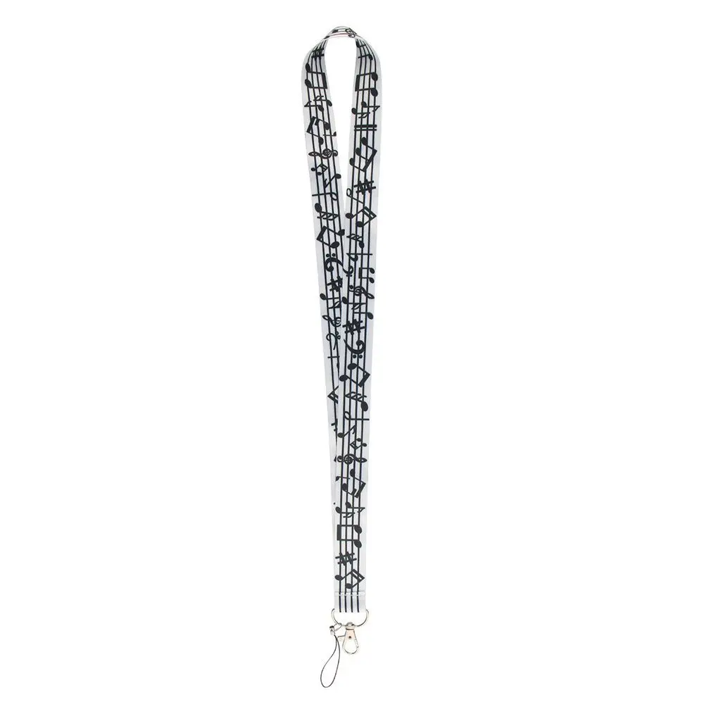 

Mobile Phone Strap Name Tag Holder Key Ring Holder ID Card Pass Hang Rope Keys Keychain Music Symbols Lanyard Badge Holder