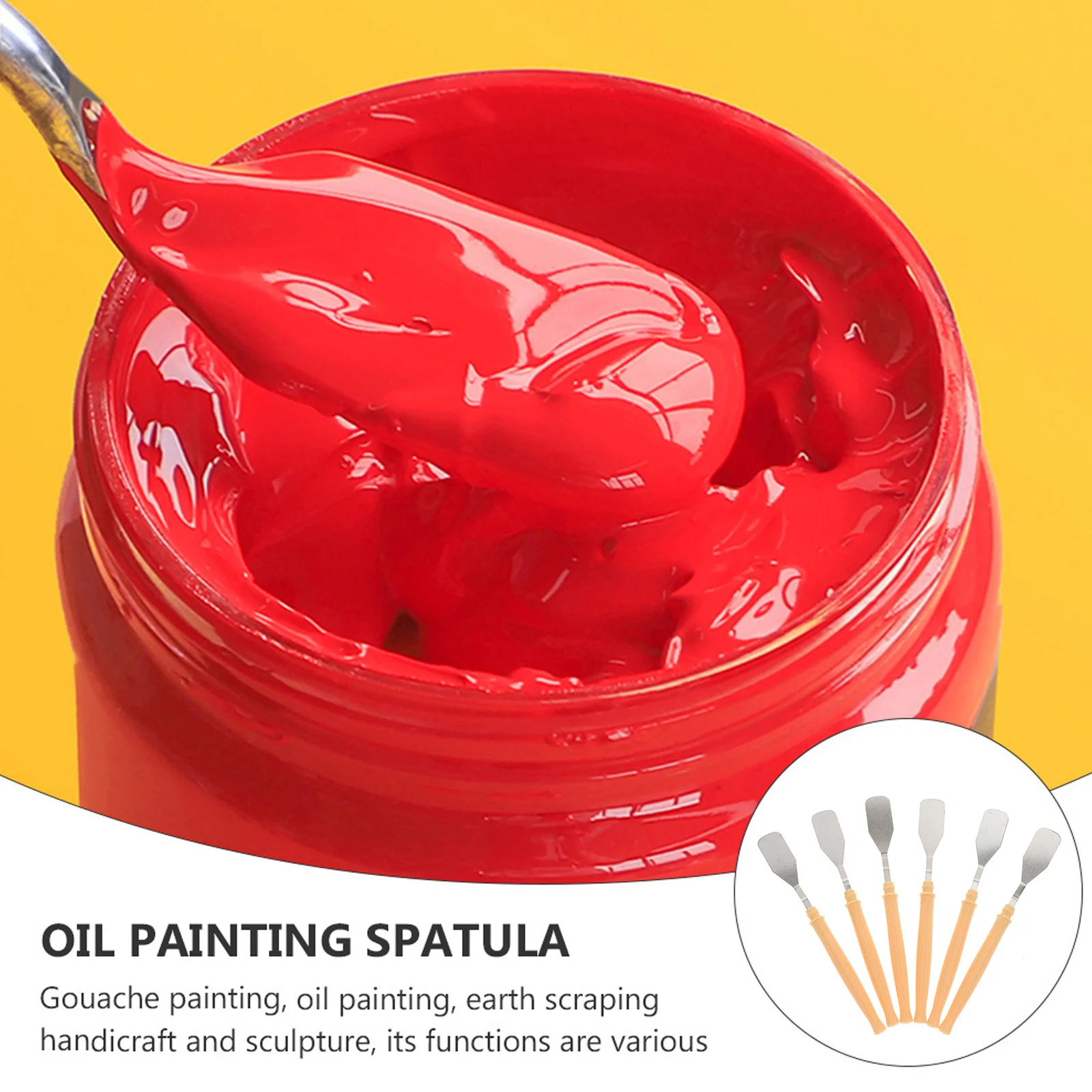 

10Pcs Color Mixing Scraper Set Stainless Steel Painting Tool Rust Resistant Artistic Drawing Supplies for Oil Gouache Paint