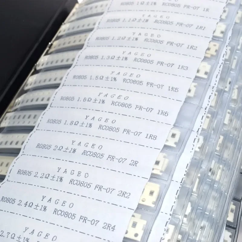 0805 1% 0R-10M ohm 170values X 50pcs=8500pcs SMD Resistor Kit RC0805 FR-07 series Sample Book Sample Kit