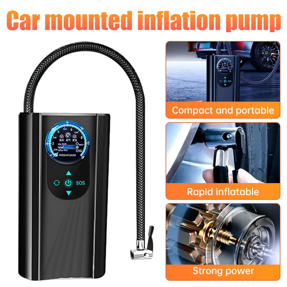 Electric Car Tire Inflator 12V 150PSI Air Pump Portable Wireless Tire Air Compressor for Vehicle Truck Motorcycle Bike Balls