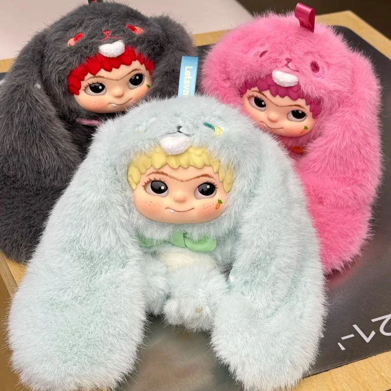 Miniso 100% originale Wakuku V2 Fox & Bunny Blind Box Trick or Treat Series Blind Box Kawaii Fashion Peluche Ciondolo Borsa Decorazione