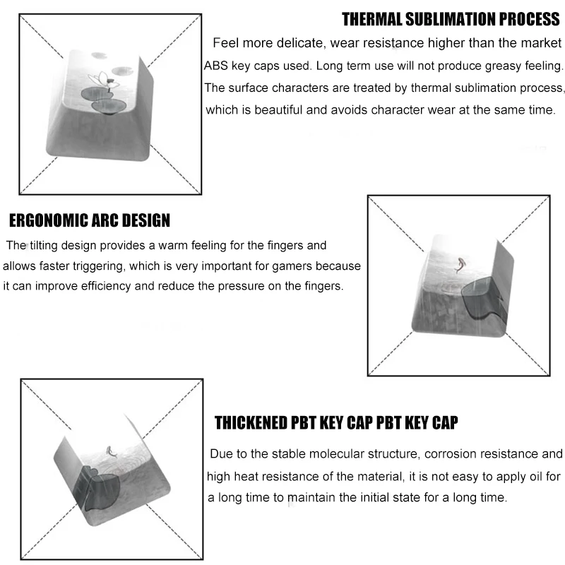8 키 안개가 자욱한 비 장남 기계식 키보드 키 캡 5 면 승화 Pbt 소재 염료 서브 베드 지원 사용자 정의
