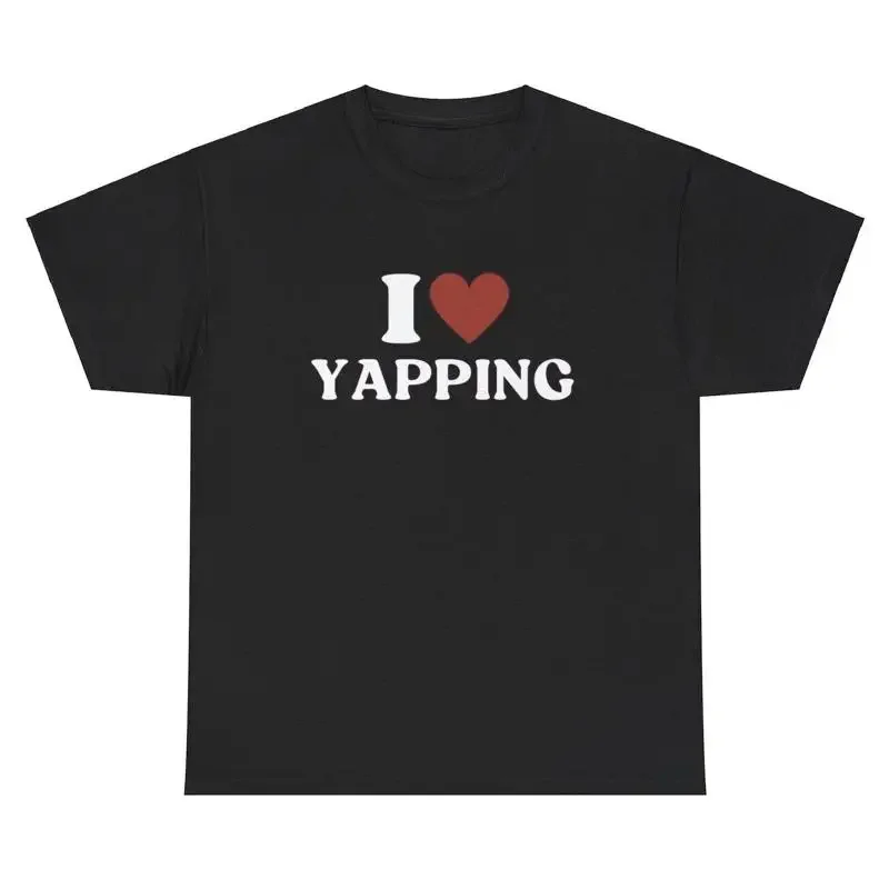 

Футболка I Love Heart Yapping, забавная футболка Extovert Yapper Meme, железный подарок, глупая футболка