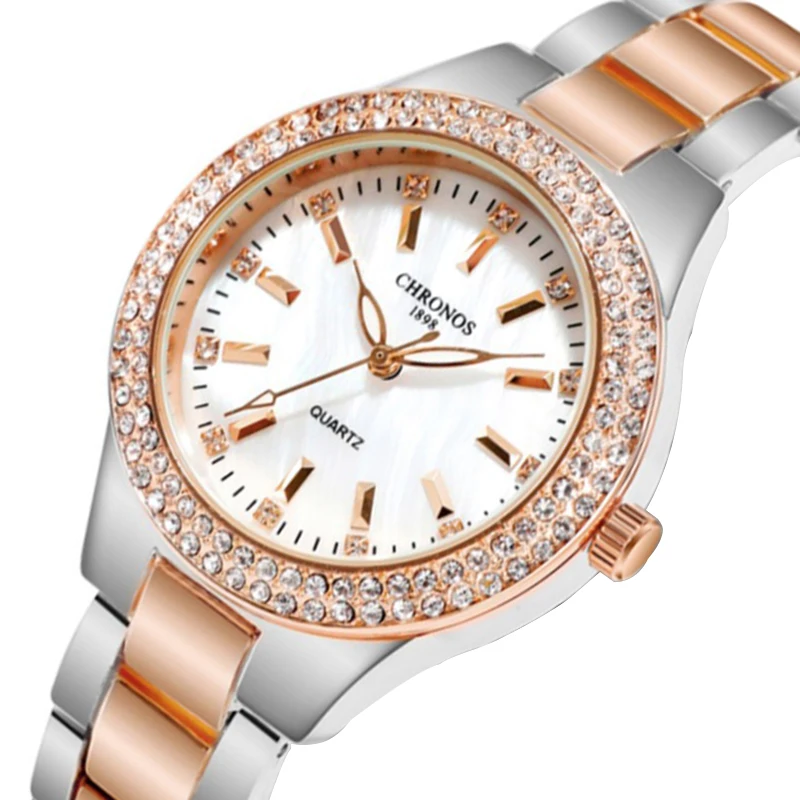 Crystal Diamond Women Wrist Watch For Female Clock relogio feminino 2023 Golden Bracelet Ladies Wrist Watches Rose Gold Watch