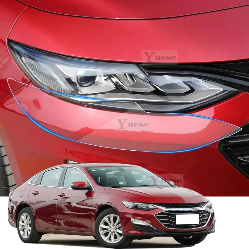 

Для Chevy Malibu 2019-2024 2 шт. защитная пленка для фар автомобиля прозрачная дымчатая черная наклейка из ТПУ