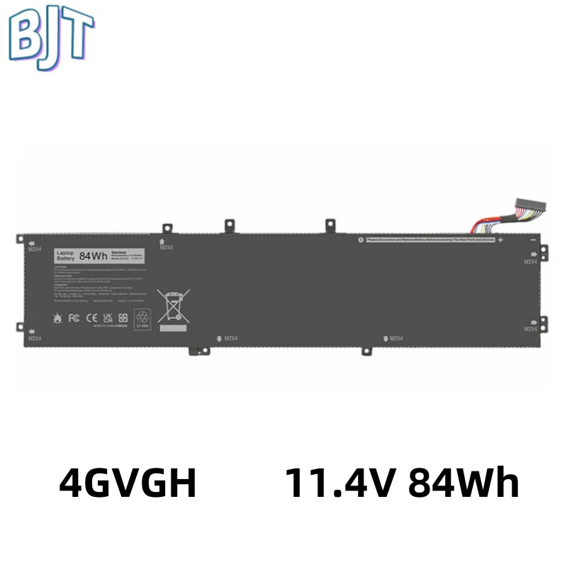

BJT 9Cell New 4GVGH Laptop Battery For Dell Precision 5510 XPS 15 9550 Series Notebook 1P6KD T453X RRCGW 11.4V 84Wh Lithium-ion