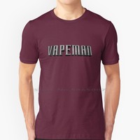 Vapeman Logo T Shirt 100% Cotton Vapeman Vaping Superhero Super Hero E Cigarette Smoking Smoker Vapers Big Size 6xl Tee Gift