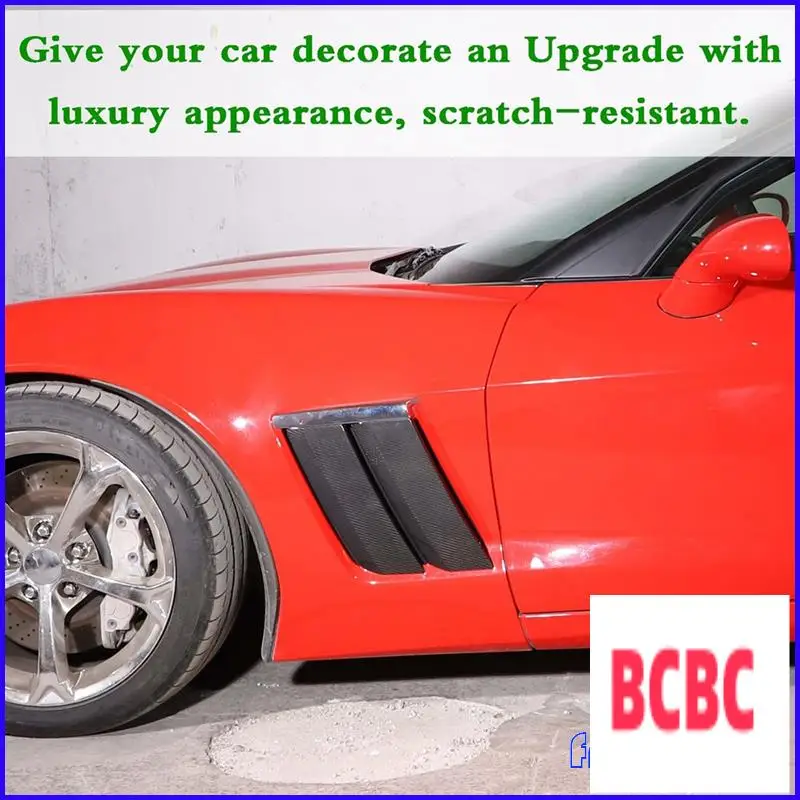 BB-カーボンファイバーコルベット C6 2005-2013 車のフェンダーサイドボディエアベントアウトレットカバートリム