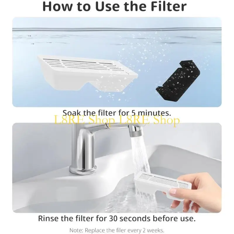 L8RE Automatic Pet Water Fountain Prountain Plating Filter