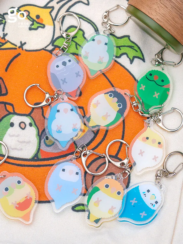 

Пиксельный брелок с попугаем, украшение в виде павлинов, игрушки Кеке, украшения для домашних животных, тема клетки для птиц, идеально подходит для любителей птиц