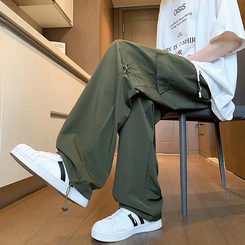 

Nice Streetwear Hip Hop Joggers Men Cargo Pants Multi-Pocket Elastic Waist Harem Black Trousers Male Harajuku Casual Woman Sweat